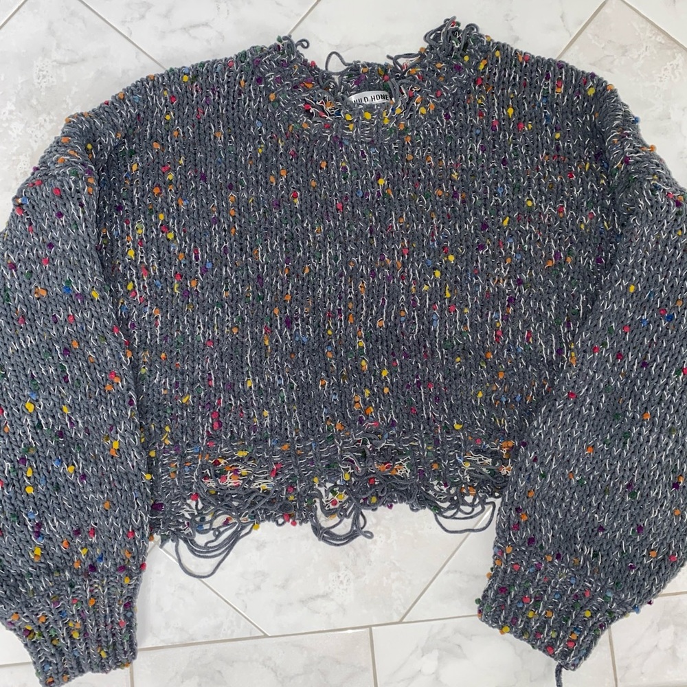 Colorful Cropped Sweater